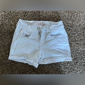 White Jean shorts